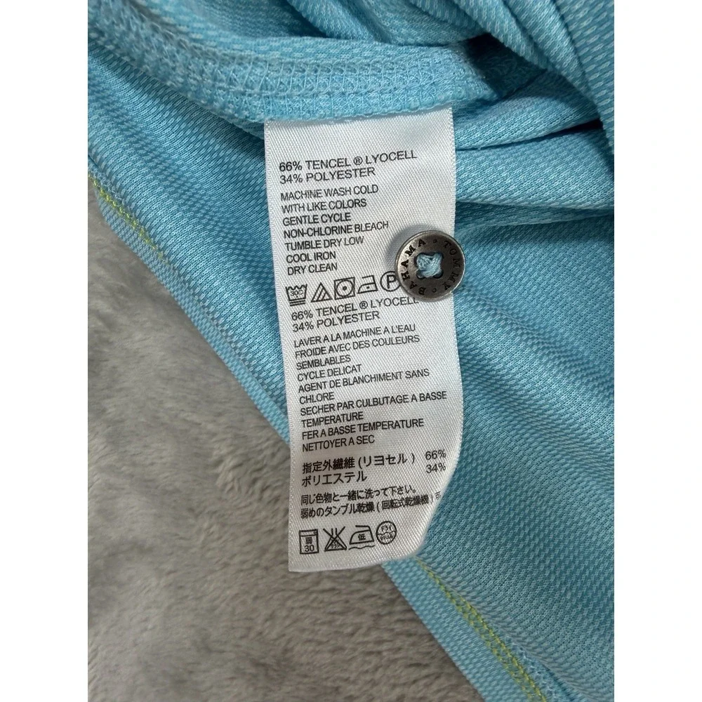 Tommy Bahama IslandZone Polo Shirt Mens Medium Blue Performance Golf